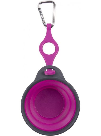 Миска дорожня складана Dexas Travel Cup with Bottle Holder & Carabiner, 240 мл, пурпурна | Зображення 1