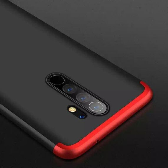 Чохол GKK 360 градусів для Xiaomi Redmi 9 колір Чорно-Червоний | Зображення 3