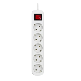 Фільтр мережевий 5 розеток 5м білий CW-PSEA55W ColorWay