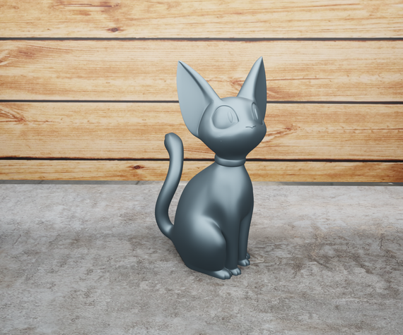 Статуетка довговухий кошеня Сірий металік, 200