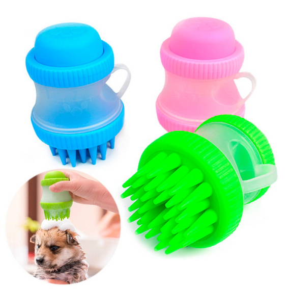 Щітка для миття тварин Cleaning Device The Gentle Dog Washer з силіконовими ворсинками для купання та масажу собак та кішок | Зображення 4