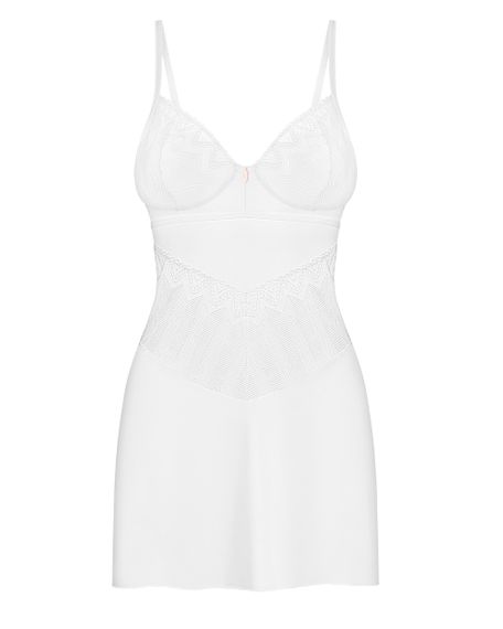 Сорочка Obsessive Alissium chemise Біла M/L | Зображення 2