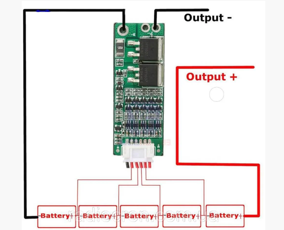 BMS 5S 15A 21В контроллер заряда LI-ION аккумуляторов | Зображення 1