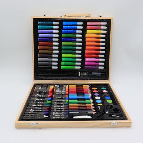 Детский набор для творчества на 150 предметов, в деревянном чемоданчике / Набор юного художника | Зображення 8