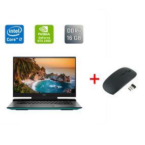 Игровой ноутбук Б-класс Dell G7 7500 / 15.6" (1920x1080) IPS / Intel Core i7-10750H (6 (12) ядер по 2.6 - 5.0 GHz) / 16 GB DDR4 / 1000 GB SSD / nVidia GeForce RTX 2060, 6 GB GDDR6, 192-bit / WebCam / Windows 10 б/у + Подарок Беспроводная мышь / USB