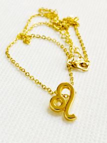 Колье Primo с подвеской знак зодиака Leo (Лев) - Gold