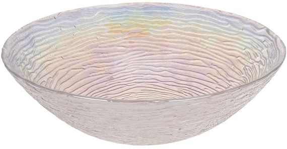 Набір 6 скляних глибоких тарілок "Fleur Pearl" Ø25см (1.6л), перламутр