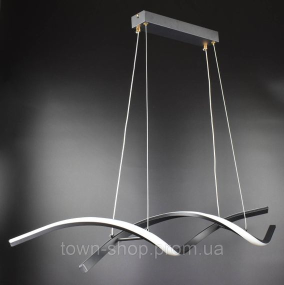 Люстра потолочная LED H18L-1000-bk-k Черный 25-100х14х103 см. | Зображення 3