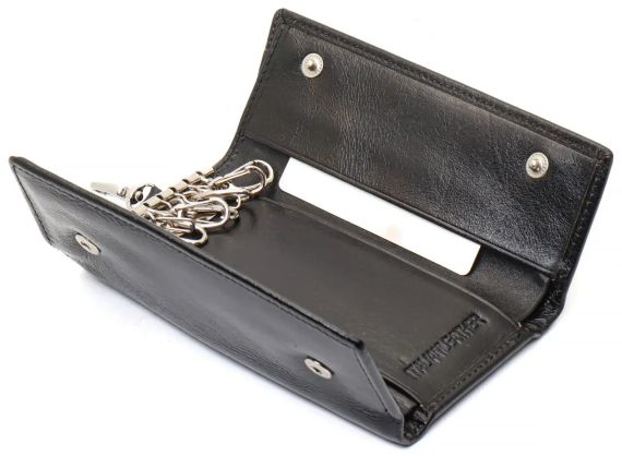 Чорна ключниця з натуральної шкіри із відділенням для грошей ST Leather B416 | Зображення 8