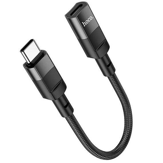 Переходник Hoco U107 Type-C male to Lightning female (0.1m) Black | Зображення 3