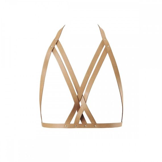 Портупея Bijoux Indiscrets MAZE - Halter Bra Harness Braun sexstyle | Зображення 6