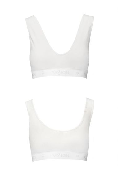 Спортивный топ из эластичного хлопка Passion PS005 TOP L, white sexstyle | Зображення 1