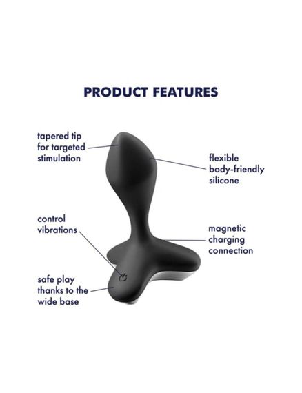 Анальная пробка с вибрацией Satisfyer Game Changer Black Sex Aura | Зображення 3