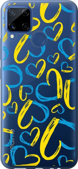 Чехол на Realme C15 Сердца UA "5292u-2063-17620"