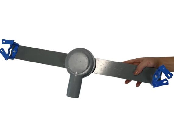 Зливний трап для душу Maxiflow Pera Line 60 см з горизонтальним виходом решітка Квадрат 3152.0Y050K.060.1 | Зображення 2