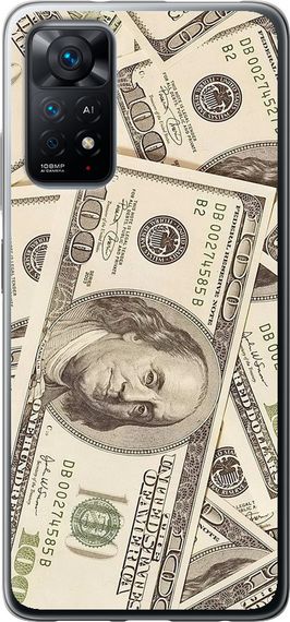 Чехол на Xiaomi Redmi Note 11 Доллары "3016u-2516-17620"