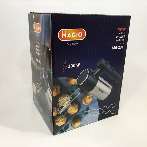 Двовінчаний міксер MAGIO МG-231 | Найкращий ручний міксер | Кухонний міксер Ручний міксер NF-970 із насадками | Зображення 4