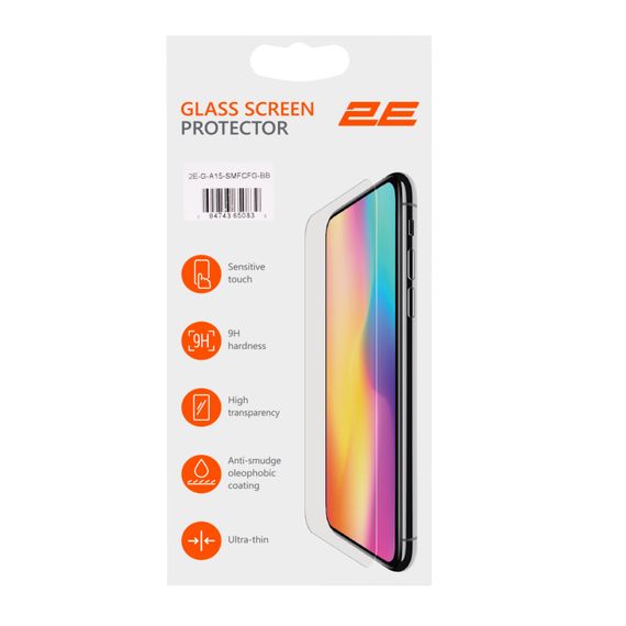 Захисне скло 2E  для Samsung Galaxy A15-M15 (A155-M156), 2.5D FCFG, (1 Pack), чорна рамка (2E-G-A15-SMFCFG-BB) | Зображення 5