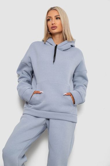 Спортивный костюм женский на флисе, цвет серо-голубой, 238R5726 | Зображення 1