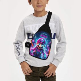 Сумка через плече дитяча Супер Маріо 29х17 см сумка слінг для хлопчика (02187)