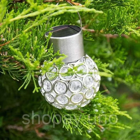 Садовый кристаллический светильник / Уличный солнечный фонарь garden light / Светильник с солнечной панелью | Зображення 5