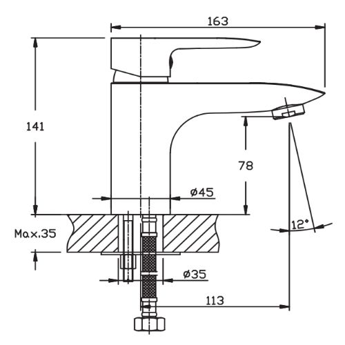 Змішувач для умивальника Haiba COLUMBIA 001 (HB0038) | Зображення 1