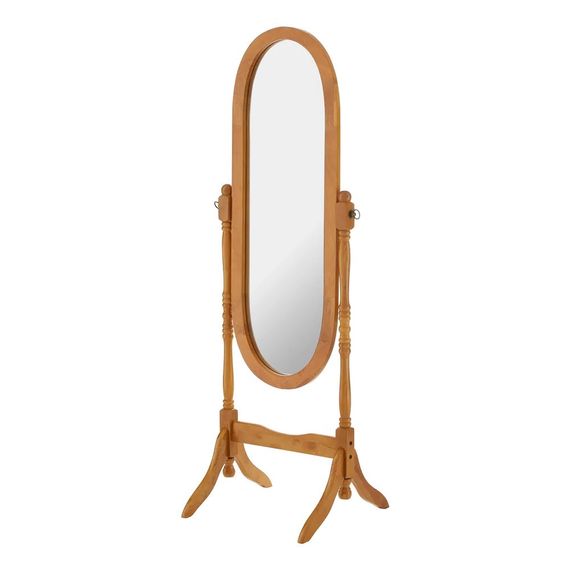 Зеркало напольное овальное Onder Mebli MS-8007-OAK, деревянная рама, вращающееся