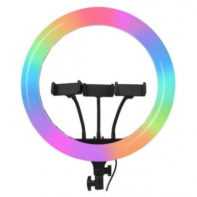 Кільцева LED-лампа RGB MJ36 (36 см) (3 кріплення) (керування на дроті) | Зображення 1