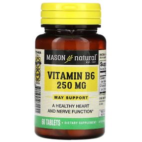 Пиридоксин Mason Natural Vitamin B6 250 mg 60 Tabs