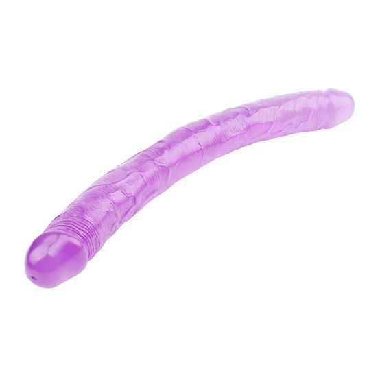 Фалоімітатор двосторонній фіолетовий Chisa Hi-Rubber 46 см *4,7 см Sex Aura | Зображення 2