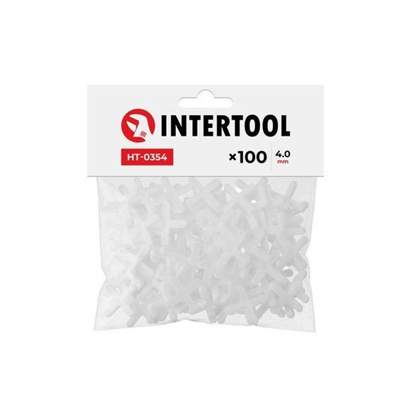 Набір дистанційних хрестиків для плитки 4,0 мм, 100 од. INTERTOOL HT-0354
