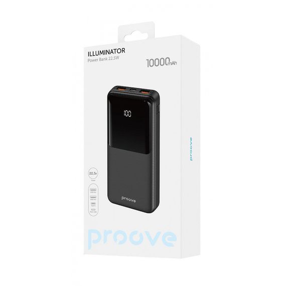 Портативна Батарея Proove Illuminator 22.5W 10000mAh black | Зображення 1