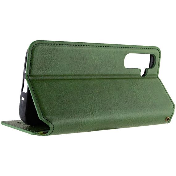 Кожаный чехол-книжка GETMAN Cubic (PU) для Samsung Galaxy A55 Зеленый | Зображення 3