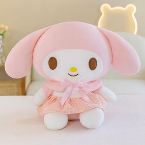 М'яка Аніме Іграшка Плюшева Куромі My Melody з Бантиком у Рожевій Сукні Hello Kitty 30 см