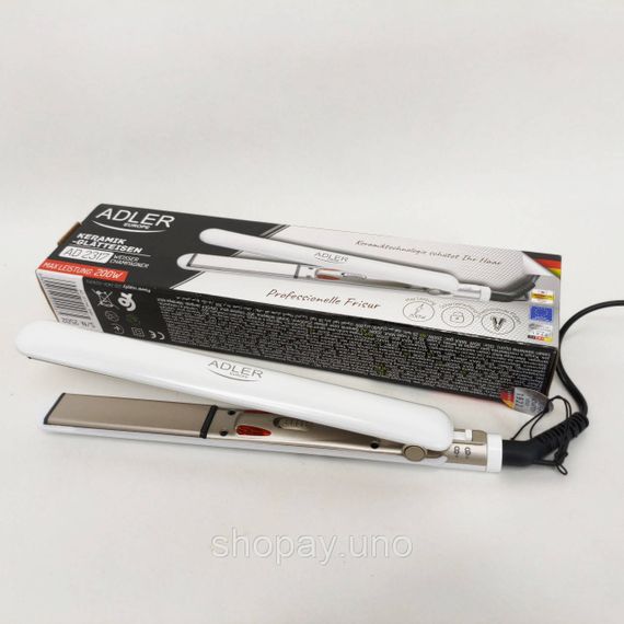 Выпрямитель для гладкости волос ADLER AD-2317 200Вт, Утюжок гофре плойка для укладки MB-93 | Зображення 4