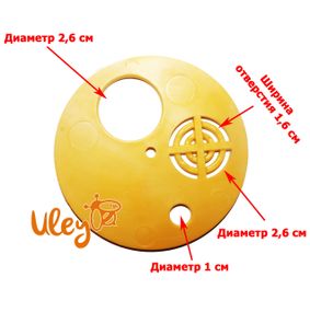 Летковый заградитель круглый пластмассовый Ø 80 БЕЗ РУЧКИ