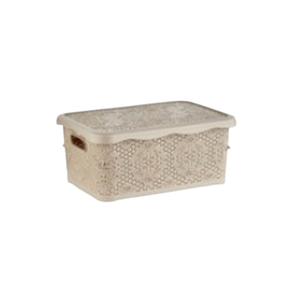 Кошик 1,25л mini з кришкою бежевий Lace ELIF