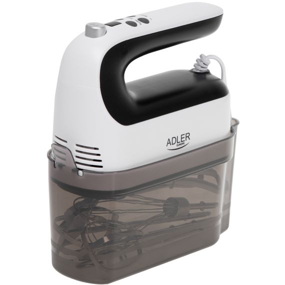 Міксер Adler AD 4229 ручний/ 600Вт/ 9 швидкостей/ Turbo/ контейнер для аксесуарів/ білий | Зображення 3
