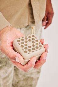 Контейнер для пустушок BIBS Studio Pacifier Box Polka Mega – Vanilla / Dark Oak