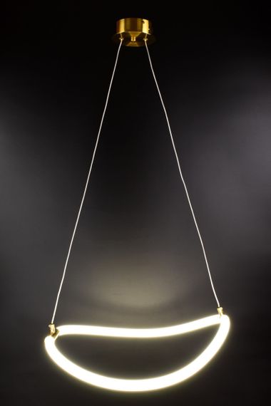 Люстра світлодіодна стельова LED світильник для квартири на стелю лед 25864 Золото 40-110х46х46 см. | Зображення 1