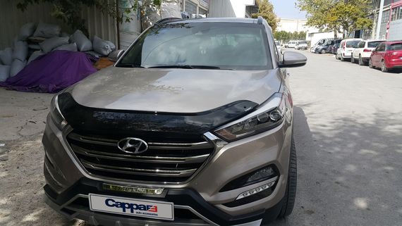 Дефлектор капота (EuroCap) для Hyundai Tucson TL 2016-2021 гг | Зображення 6