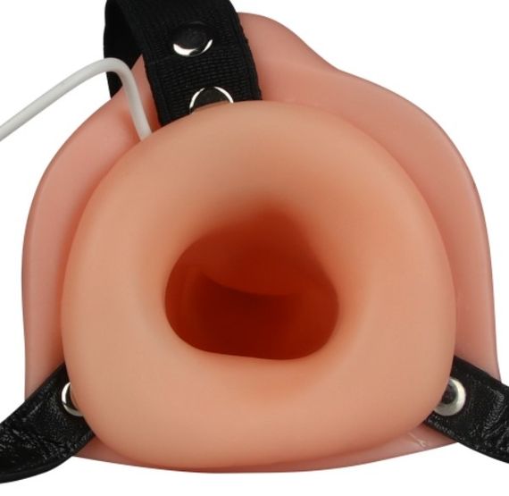 Страпон для подвійного проникнення - Vibrating Unisex Hollow Double Penetration 6" | Зображення 4