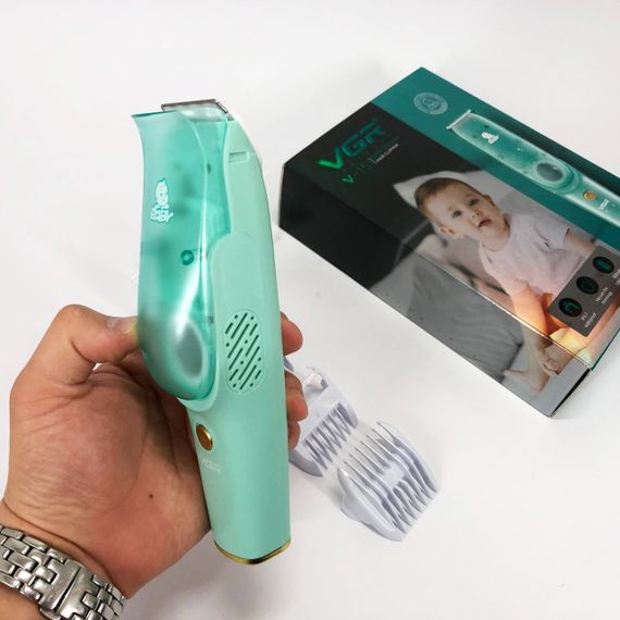 Машинка с вытяжкой для стрижки детей и младенцев VGR V-151 Baby со сменными насадками AQ-74 | Зображення 8