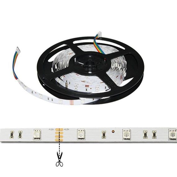 Світлодіодна LED стрічка PROLUM™ 12V; 5050\30; IP20; Series "S", RGB