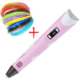 Оригинальная 3d ручка 3D ручка Smart 3D Pen 2 розовая / 3d ручка на аккумуляторе / Оригинальная TB-395 3d ручка