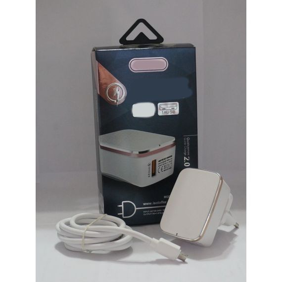 Мережевий зарядний пристрій блок живлення для телефону та планшета XPRO 1101 QC3.0 + microUSB білий (lp-85793) | Зображення 4