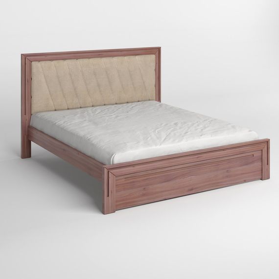 Двоспальне дерев&#039;яне ліжко Mebigrand Торонто Т6 Горіх лісовий/Аляска 23 (бежевий) 140х190 см (MBG-9648) | Зображення 1