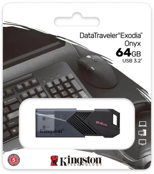 Флеш пам'ять Kingston DT Exodia M 64 GB Black USB 3.2 | Зображення 1