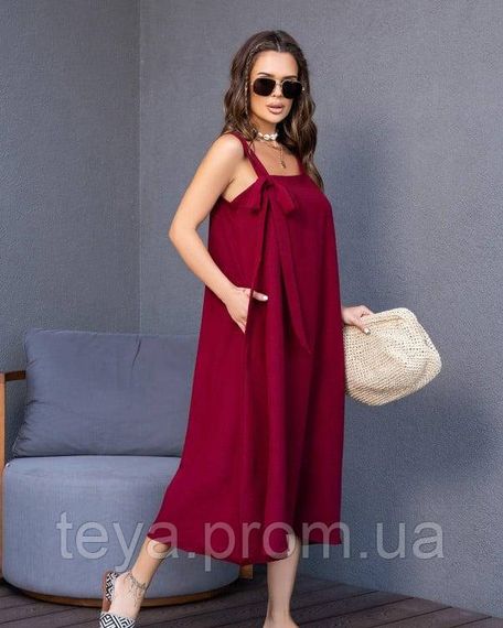 Платье для женщин цвет бордовый размер 4XL FI_008313 | Зображення 1