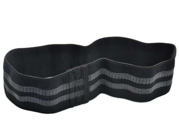 Тканева гумка для фітнесу та спорту PowerPlay 4111 Hip Band L Light Чорна (d_84cm) (PP_4111_Black_L) | Зображення 1
